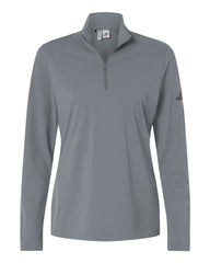 adidas Layering XS / Grey Three adidas - Women's Lightweight Quarter-Zip Pullover