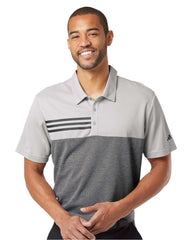adidas Polos adidas - Men's Heathered 3-Stripes Polo