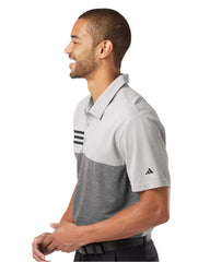 adidas Polos adidas - Men's Heathered 3-Stripes Polo
