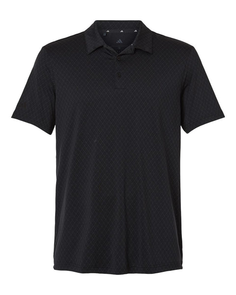 adidas Polos S / Carbon adidas - Men's 4-Way Stretch Printed Polo
