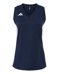 adidas T-Shirts XS / Team Navy Blue adidas - Women's Quickset V-Neck Sleeveless Jersey
