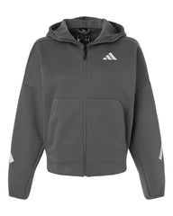 adidas Sweatshirts XS / Team Grey Four/White adidas - Women's Z.N.E Full-Zip Hooded Sweatshirt