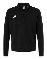adidas Layering S / Black/White adidas - Men's 3-Stripes Quarter-Zip Pullover