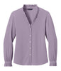 Brooks Brothers Woven Shirts XS / Purple Ash Brooks Brothers - Women's Long Sleeve Ruffle Collar Blouse