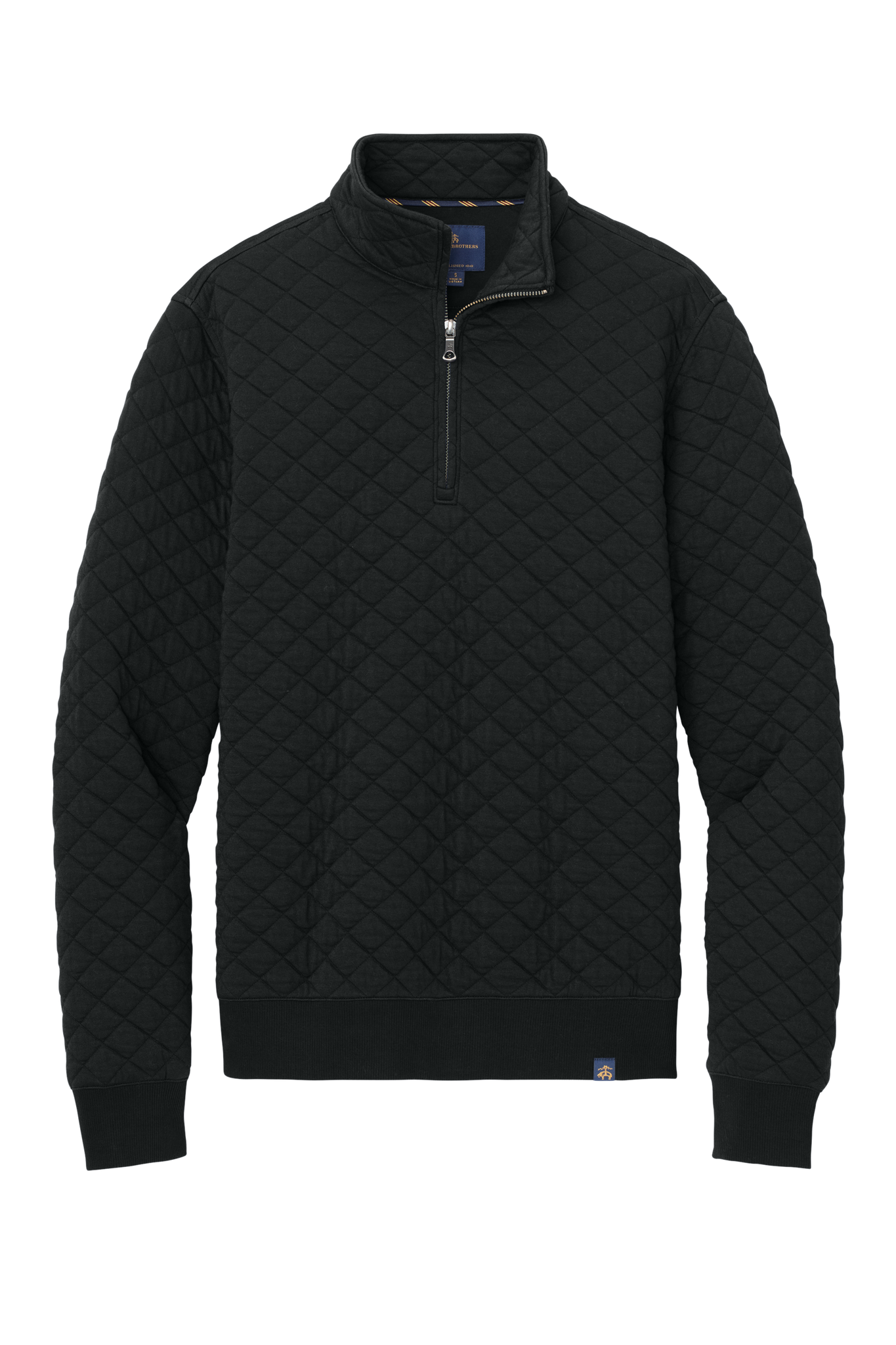 Brooks Brothers Sweaters XS / Deep Black Brooks Brothers - Men's Diamond Quilt 1/4-Zip