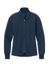 Brooks Brothers Sweaters XS / Navy Blazer Brooks Brothers - Women's Diamond Quilt Full-Zip