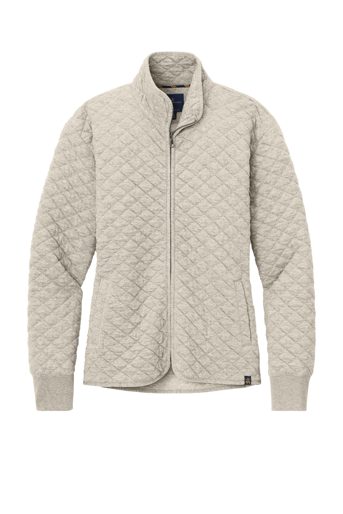Brooks Brothers Sweaters XS / Oatmeal Heather Brooks Brothers - Women's Diamond Quilt Full-Zip