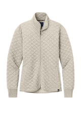 Brooks Brothers Sweaters XS / Oatmeal Heather Brooks Brothers - Women's Diamond Quilt Full-Zip
