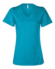 Bella + Canvas T-Shirts S / Turquoise Bella + Canvas - Women's Relaxed Jersey V-Neck Tee