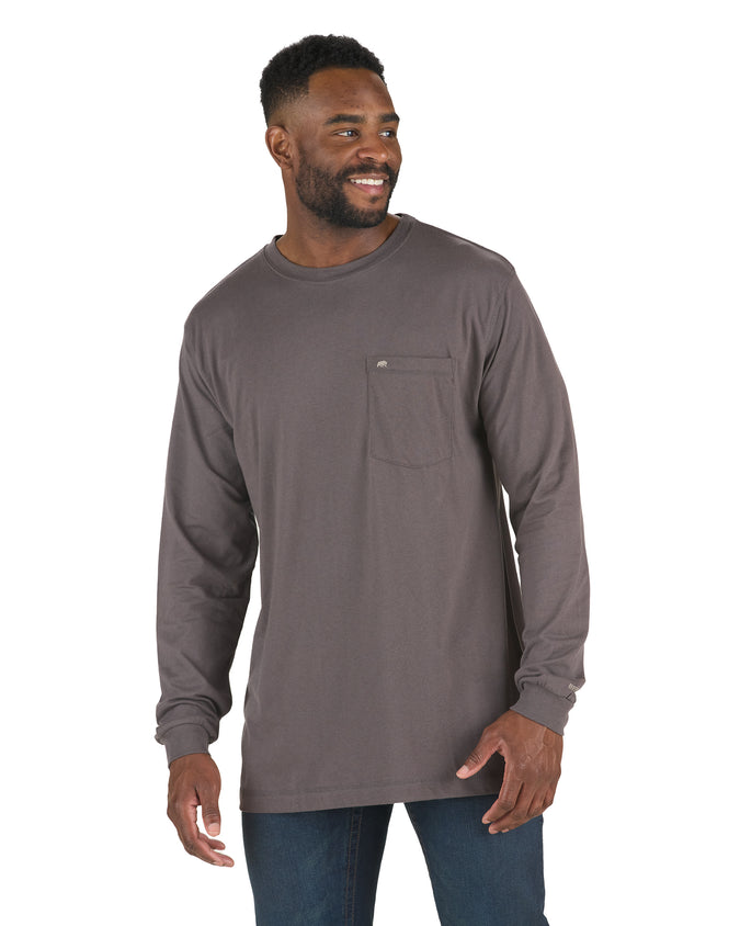 Berne T-shirts S / Slate Berne - Men's Heavyweight Long Sleeve Pocket Tee