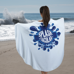 Threadfellows Curated Collection Accessories Fringed Round Colored Beach Towel 60