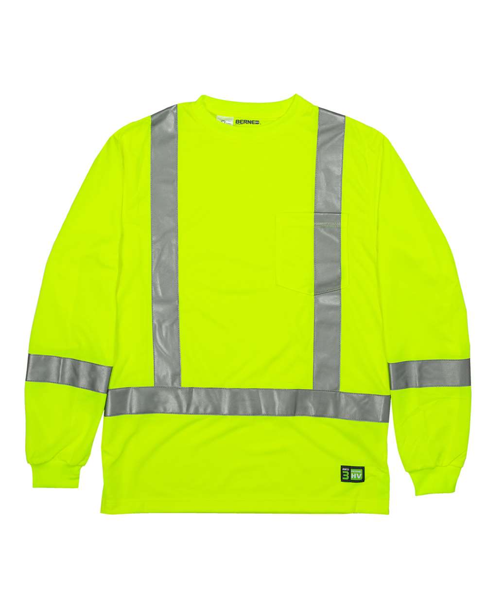 Berne T-Shirts S / Yellow Berne - Men's Hi-Vis Class 3 Performance Pocket T-Shirt