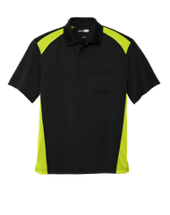 CornerStone Workwear Only XS / Black/Shock Green CornerStone - Men's Select Snag-Proof Two Way Colorblock Pocket Polo