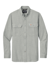 Carhartt Woven Shirts S / Check Steel Malt Carhartt - Men's Rugged Flex® Plaid Long Sleeve Shirt