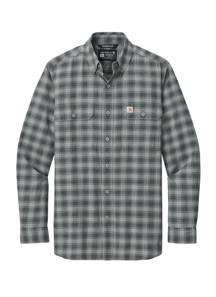 Carhartt Woven Shirts S / Plaid Steel Navy Carhartt - Men's Rugged Flex® Plaid Long Sleeve Shirt