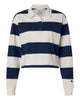 Champion Polos XS / Athletic Navy/Cream Champion - Women's Mid-Length Rugby Polo