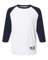 Champion T-Shirts S / White/Navy Champion - Raglan Baseball T-Shirt
