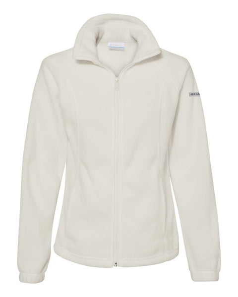 Columbia Fleece XS / Chalk Columbia - Women's Benton Springs™ Full-Zip Fleece Jacket (Sleeve Logo)
