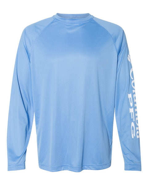 Columbia T-Shirts S / White Cap/White Columbia - Men's PFG Terminal Tackle™ Long Sleeve Shirt (Sleeve Logo)