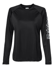 Columbia T-Shirts S / Black/Cirrus Grey Columbia - Women’s PFG Tidal Tee™ II Long Sleeve Shirt (Sleeve Logo)
