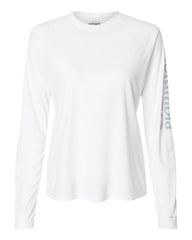 Columbia T-Shirts S / White/Cirrus Grey Columbia - Women’s PFG Tidal Tee™ II Long Sleeve Shirt (Sleeve Logo)