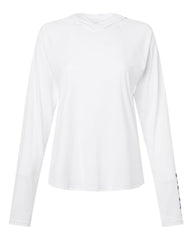 Columbia T-Shirts XS / White/Nightshade Columbia - Womens PFG Tidal Tee™ Hooded Long Sleeve (Sleeve Logo)