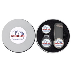 Pitchfix Accessories One Size / Gunmetal/Red Pitchfix - Hybrid 2.0 Golf Divot Tool Deluxe Gift Set w/ Hat Clip