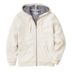 Marine Layer Sweatshirts S / Oatmeal Marine Layer - Men's Stripe Cloud 9 Full-Zip Hoodie
