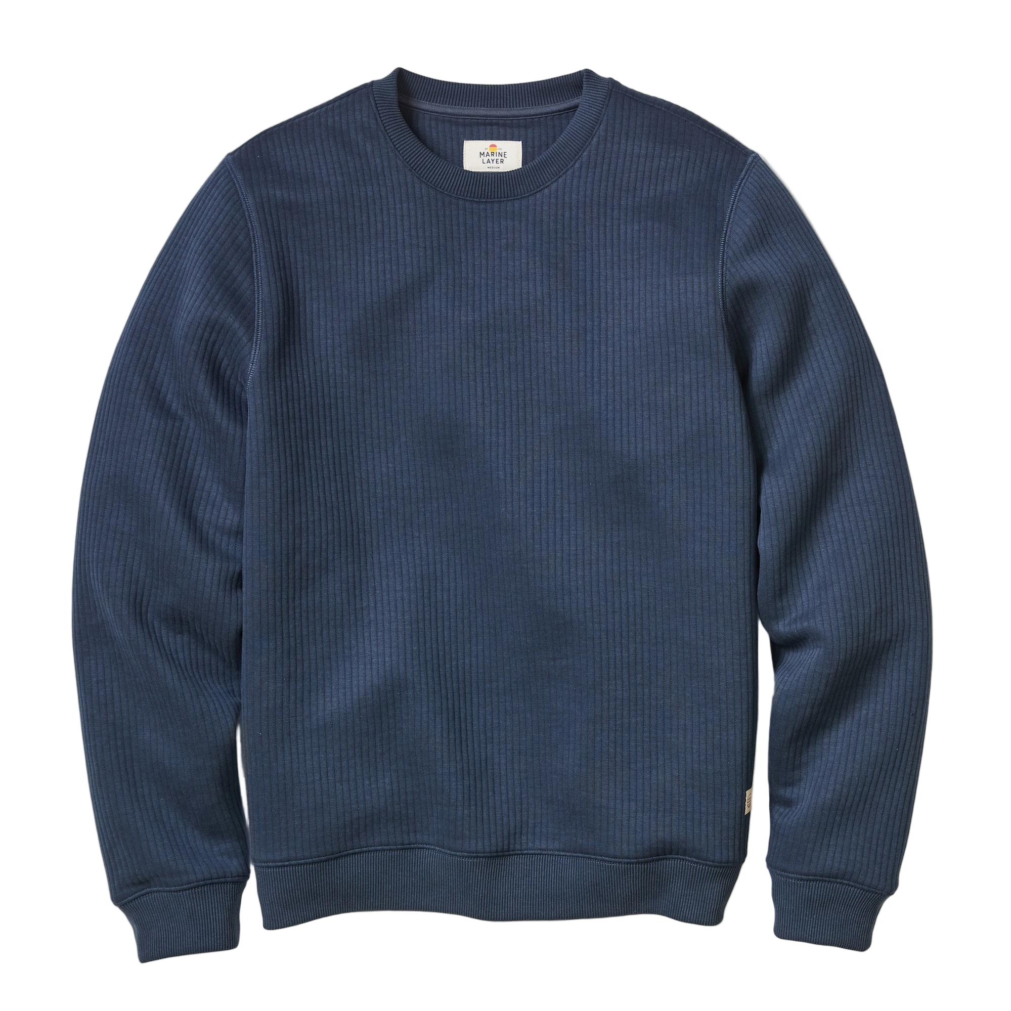 Marine Layer Sweatshirts S / Navy Marine Layer - Corbet Quilted Crewneck