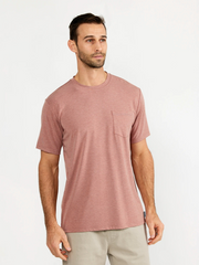 Free Fly T-shirts S / Heather Brick Free Fly - Men's Bamboo Flex Pocket Tee