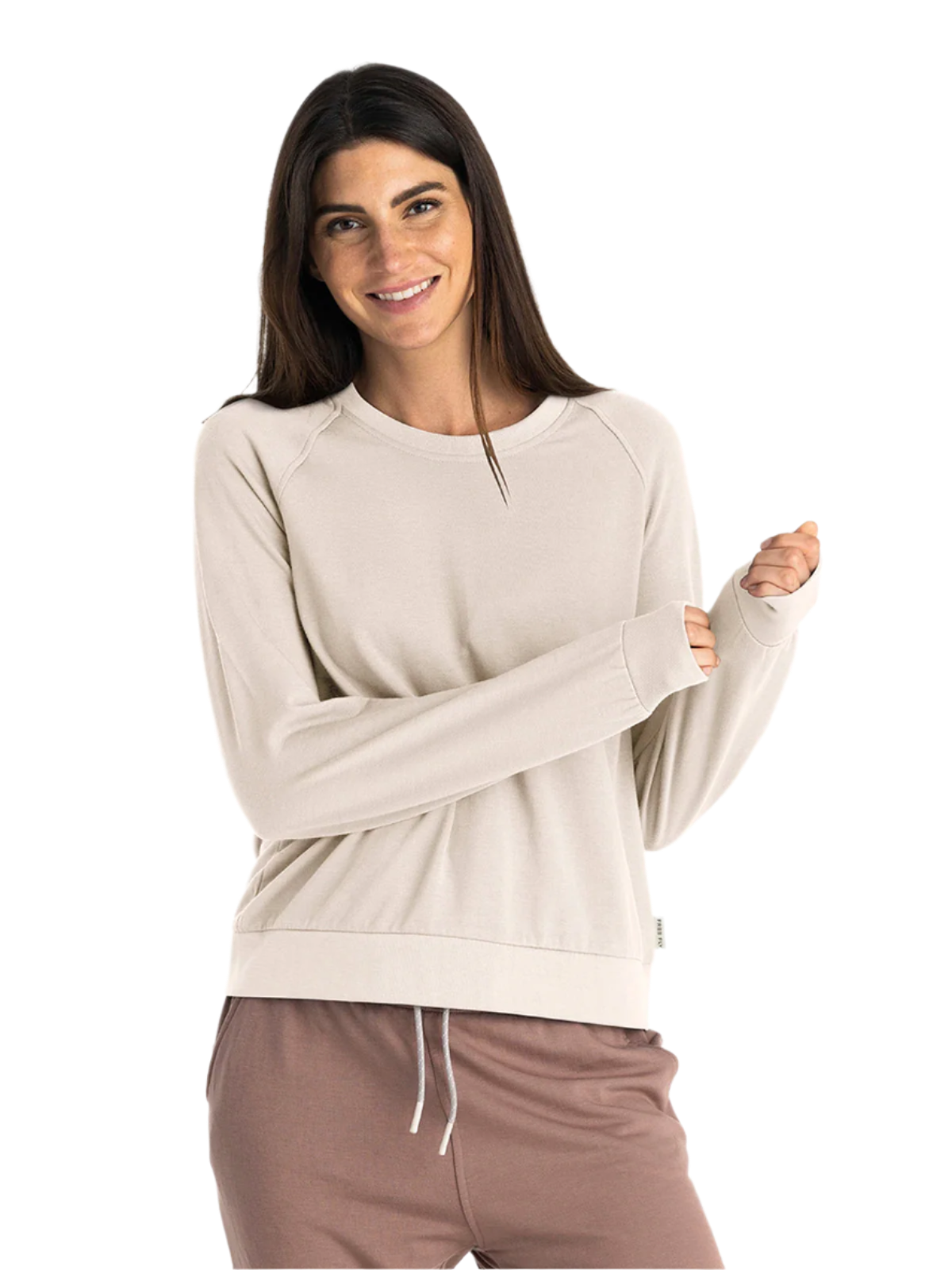 Free Fly Sweatshirts XS / Stone Free Fly - Women's Bamboo Lightweight Fleece Crew