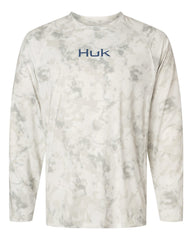 HUK T-Shirts S / Egret HUK - Men's Airweight KS Printed Crewneck Pullover