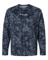 HUK T-Shirts S / Stormy Blue HUK - Men's Airweight KS Printed Crewneck Pullover
