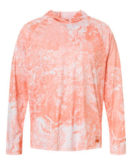 HUK T-Shirts S / Coral Reef HUK - Men's Pursuit Mossy Oak Hooded T-Shirt