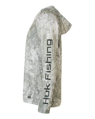 HUK T-Shirts HUK - Men's Pursuit Mossy Oak Hooded T-Shirt