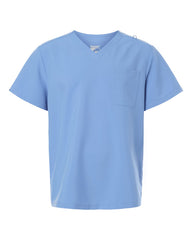 Hanes Scrubs S / Ceil Blue Hanes - Men's V-Neck 1 Pocket Scrub Top