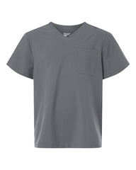 Hanes Scrubs S / Grey Hanes - Men's V-Neck 1 Pocket Scrub Top