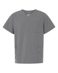 Hanes Scrubs S / Grey Hanes - Men's V-Neck 3-Pocket Scrub Top