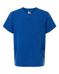 Hanes Scrubs S / Royal Blue Hanes - Men's V-Neck 3-Pocket Scrub Top