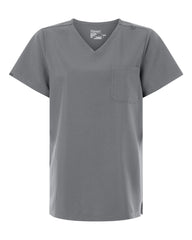 Hanes Scrubs S / Grey Hanes - Women's V-Neck 1 Pocket Scrub Top