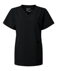Hanes Scrubs S / Black Hanes - Women's V-Neck 3-Pocket Scrub Top