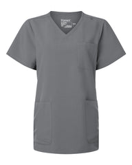 Hanes Scrubs S / Grey Hanes - Women's V-Neck 3-Pocket Scrub Top