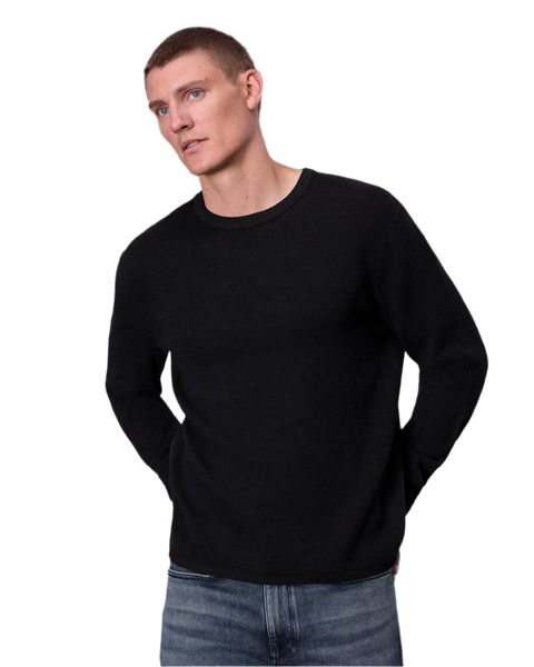 rag & bone T-shirts XS / Black/Black rag & bone - Men's Harvey Long Sleeve Crew