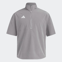 adidas Layering S / Team Grey Four adidas - Men's Short Sleeve Quarter-Zip Pullover