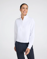 Bad Birdie Layering XS / Brilliant White Bad Birdie - Women's At Ease Quarter-Zip