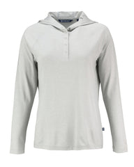 Cutter & Buck T-shirts XS / Concrete Cutter & Buck - Women's Coastline Epic Comfort Recycled Hooded Shirt