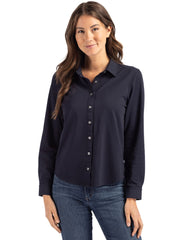 Cutter & Buck - Women's Advantage Tri-Blend Eco Soft Pique Knitted Button-Up