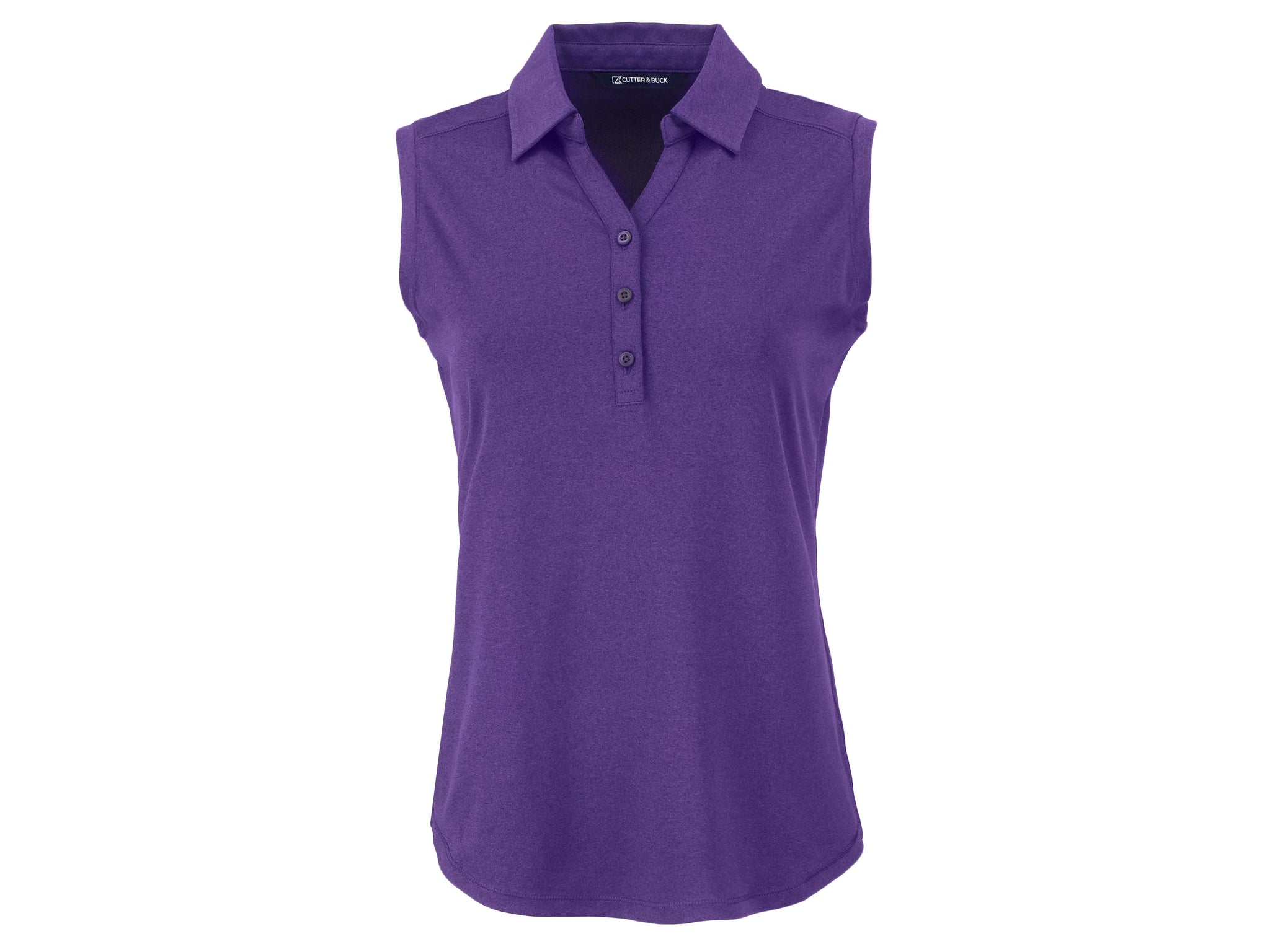 Cutter & Buck Polos XS / Dark College Purple Heather Cutter & Buck - Women's Forge Eco Stretch Recycled Sleeveless Polo