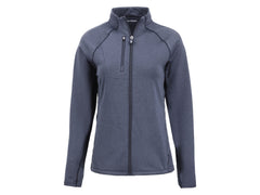 Cutter & Buck Outerwear XS / Navy Blue Heather Cutter & Buck - Women's Peshastin Fleece Recycled Full Zip Jacket