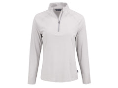 Cutter & Buck Layering XS / Concrete Cutter & Buck - Women's Coastline Epic Comfort Recycled Quarter-Zip